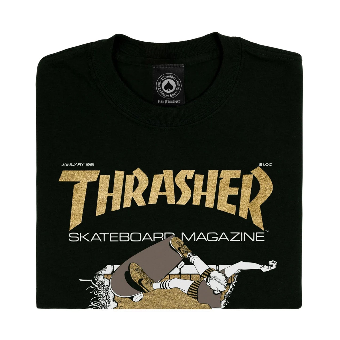 t-shirt Thrasher Magazine first cover tee black