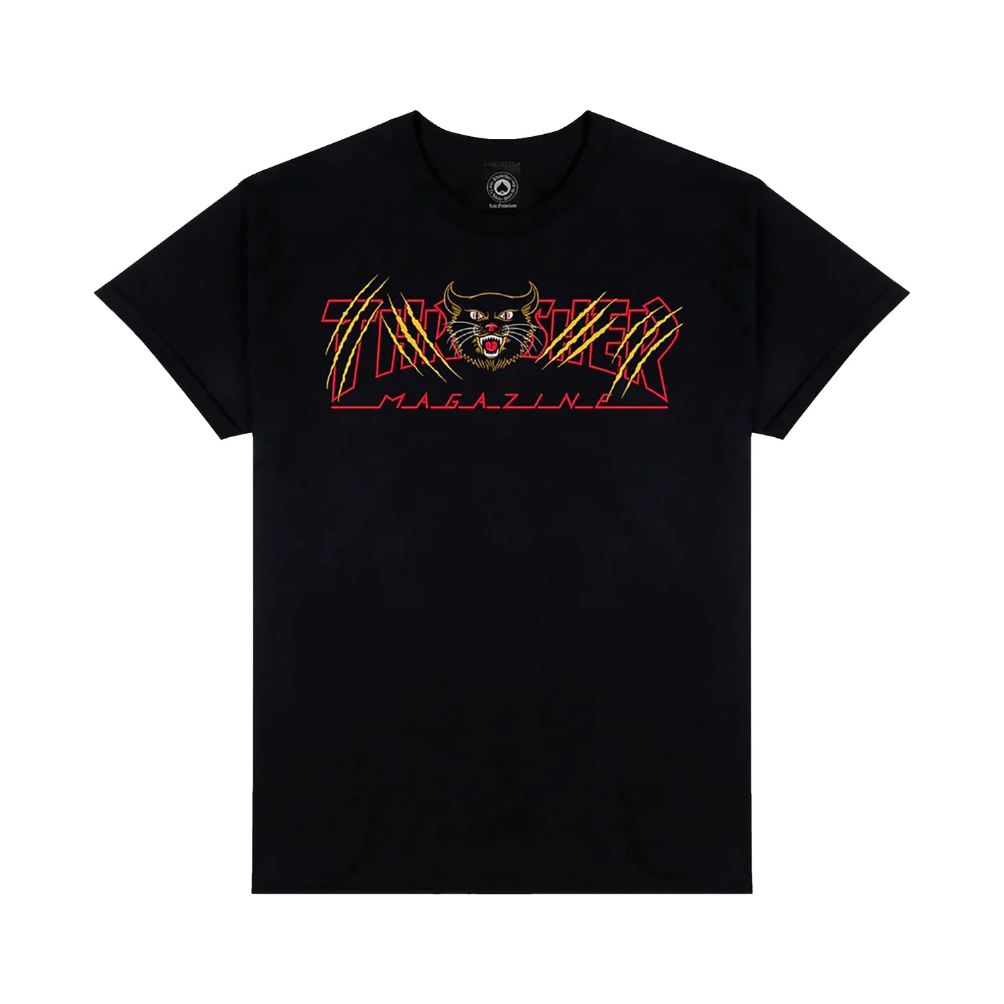 t-shirt Thrasher Magazine Gato tee black