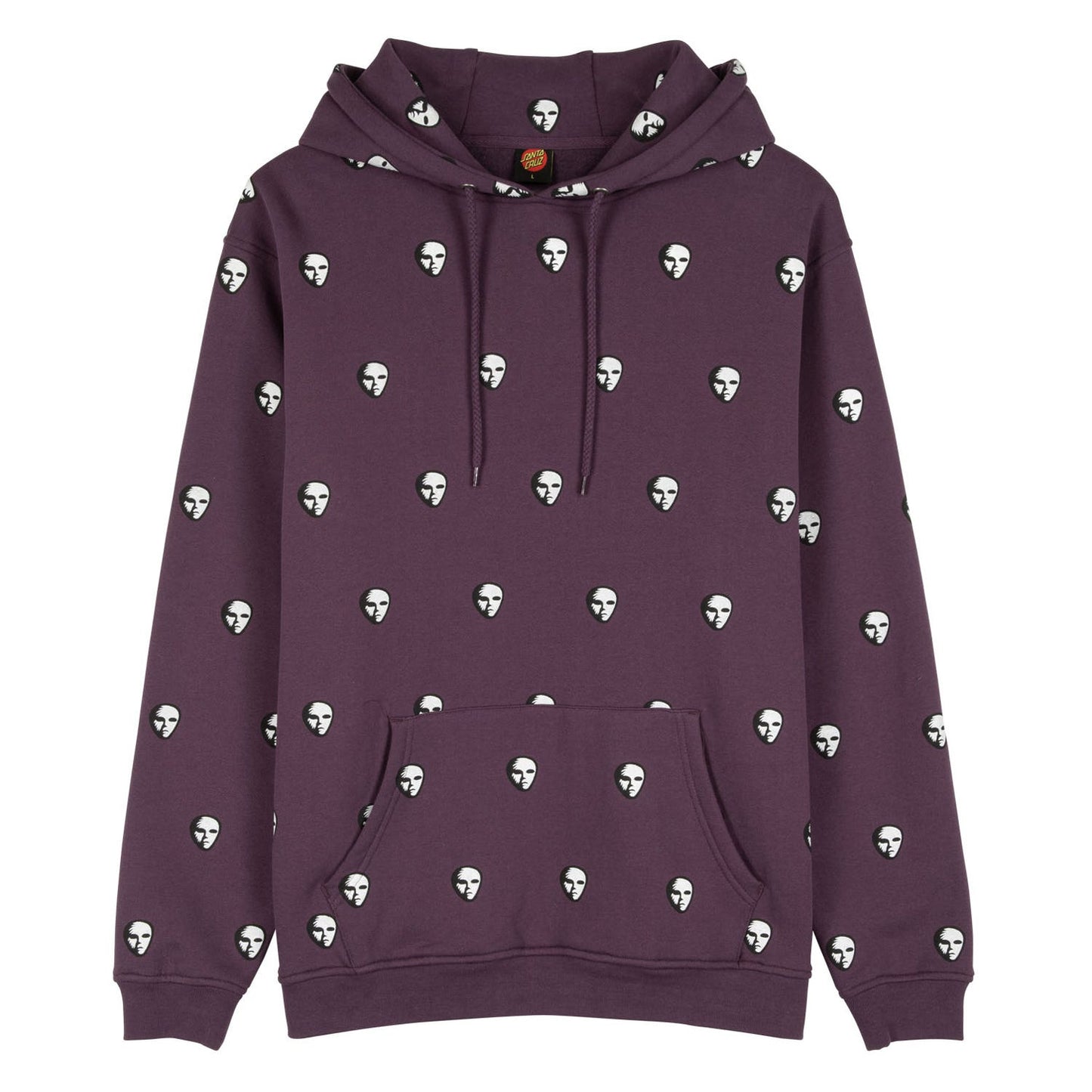 felpa cappuccio Santacruz watcher hood black currant