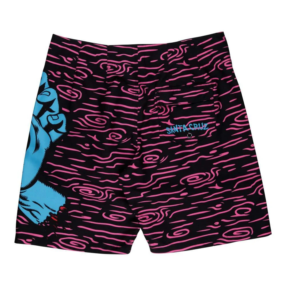 costume boardshorts Santacruz screaming hand neon