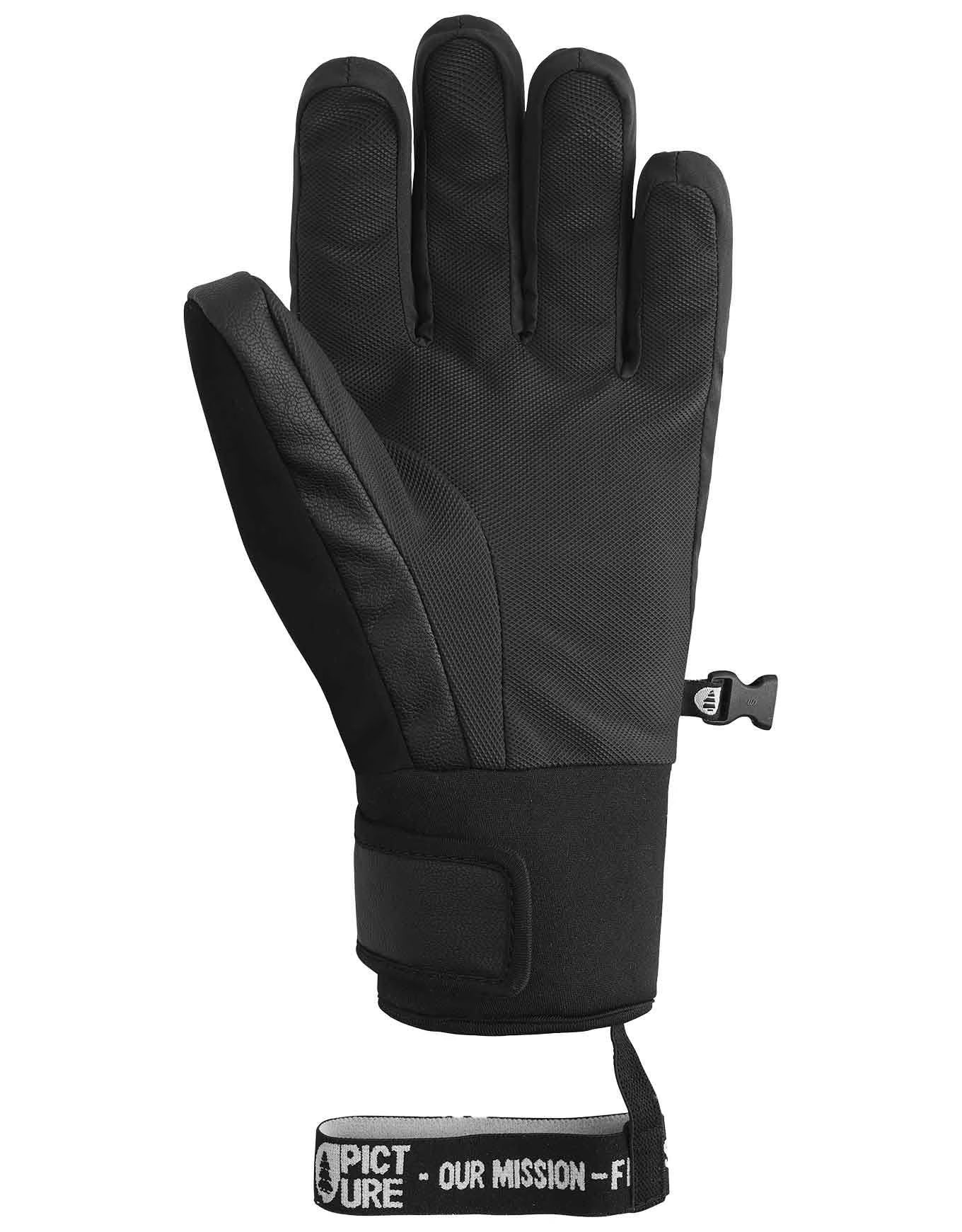 guanti snowboard donna Picture woman kakisa gloves black