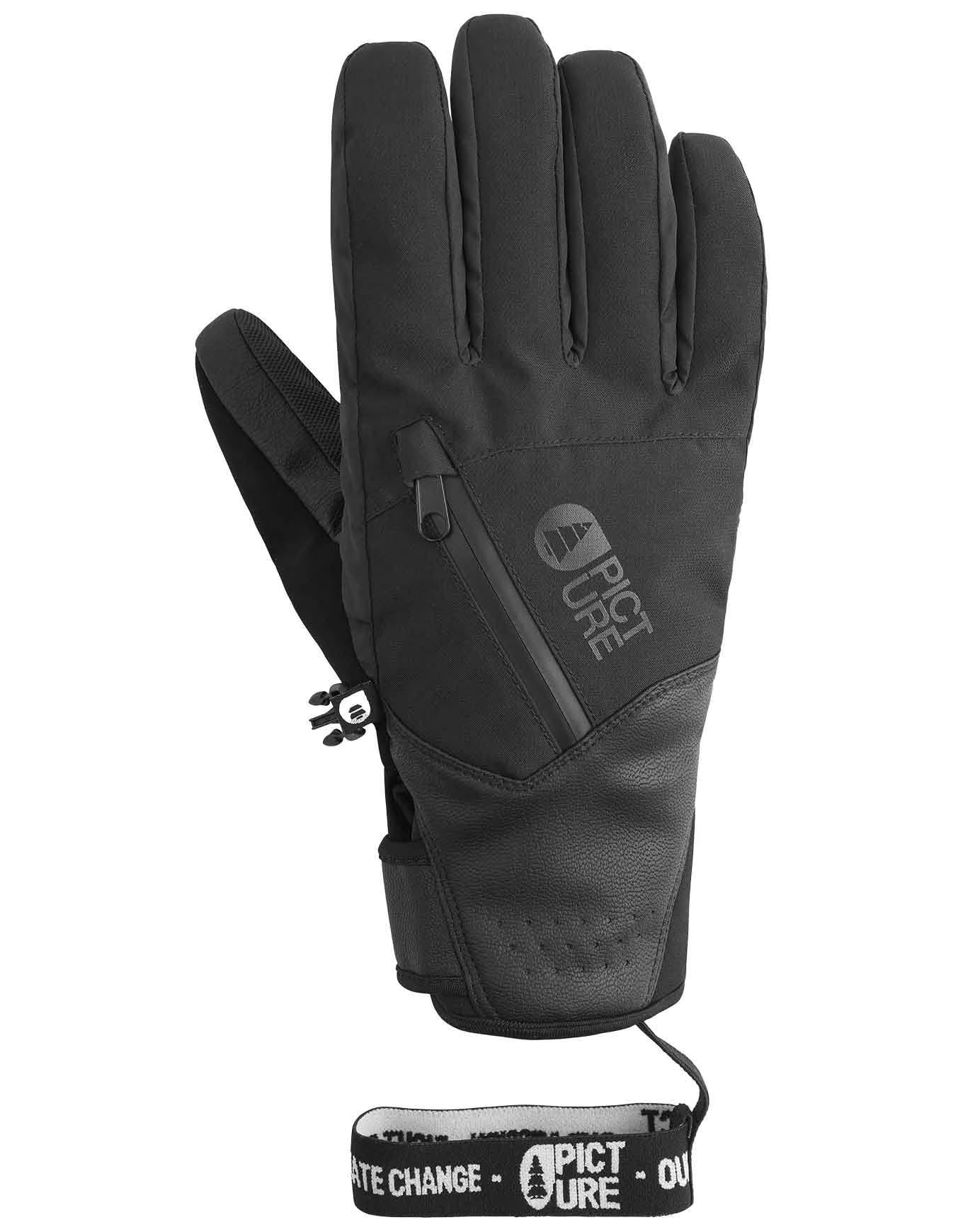 guanti snowboard donna Picture woman kakisa gloves black