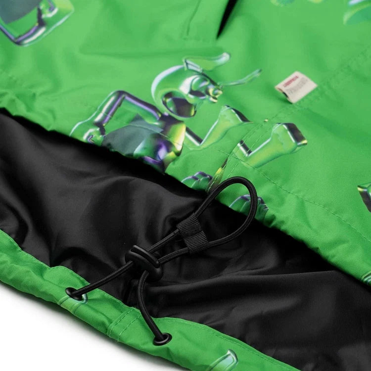 giacca snowboard Bsrabbit 3D Trippy Hooded Jacket Green jacket 10k