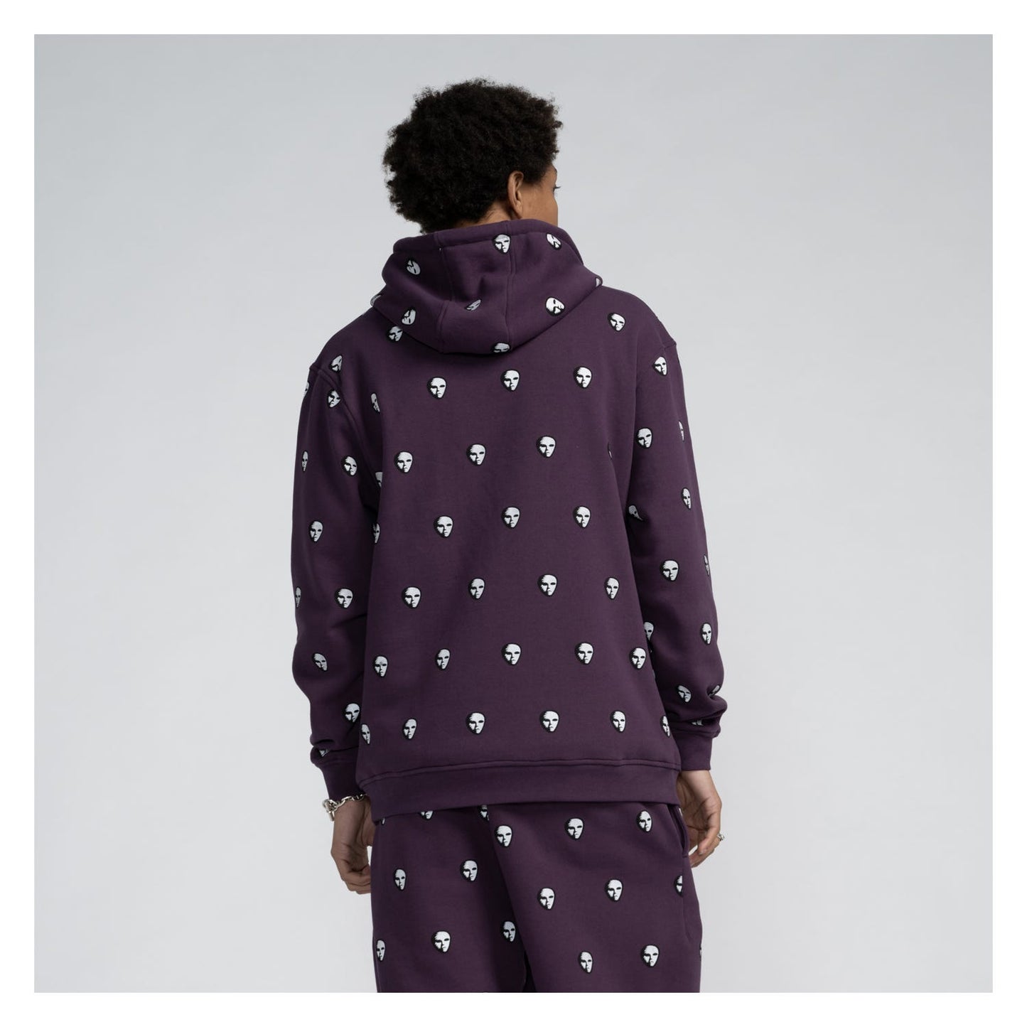 felpa cappuccio Santacruz watcher hood black currant