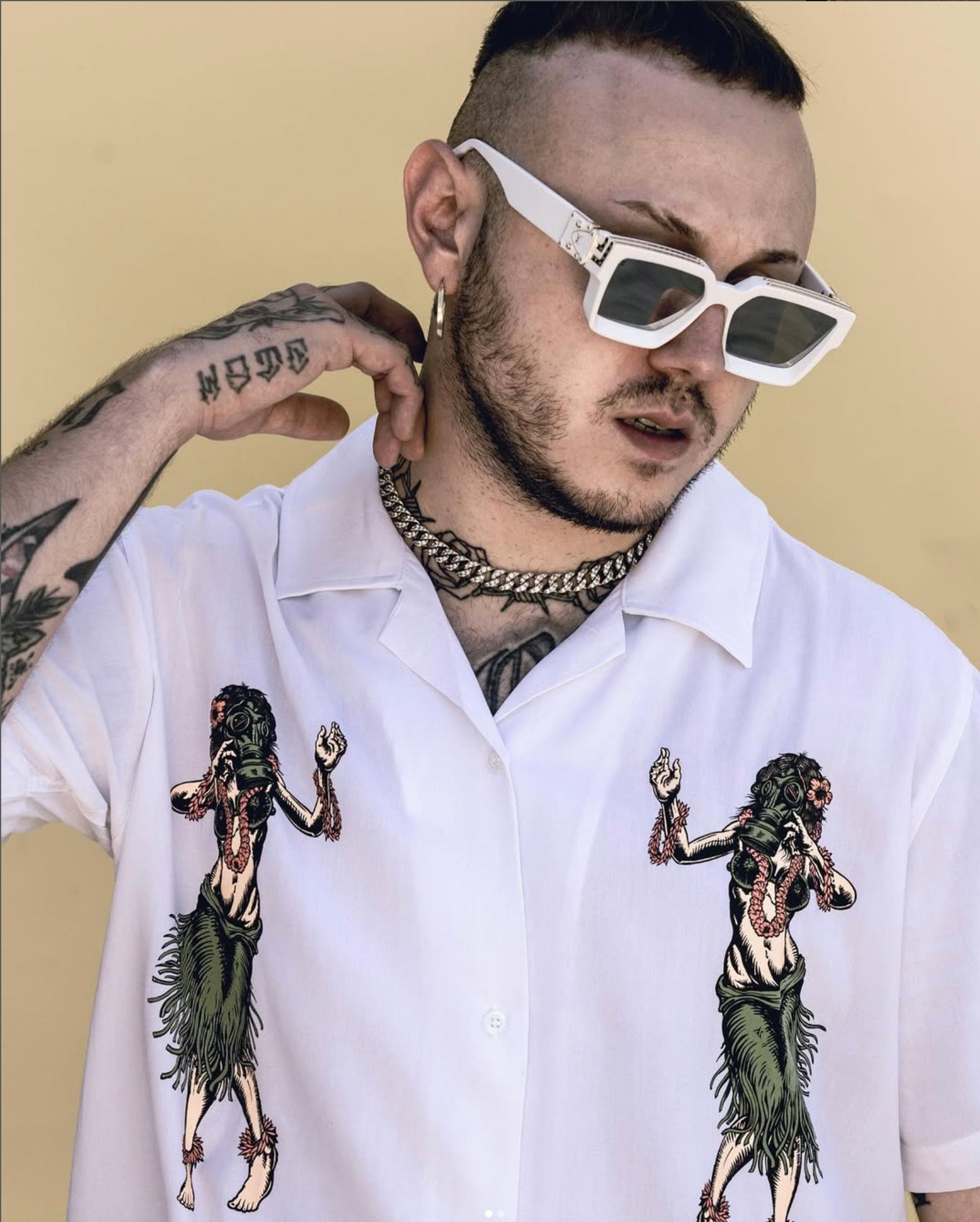 camicia m/c Doomsday nuke bombs white shirt