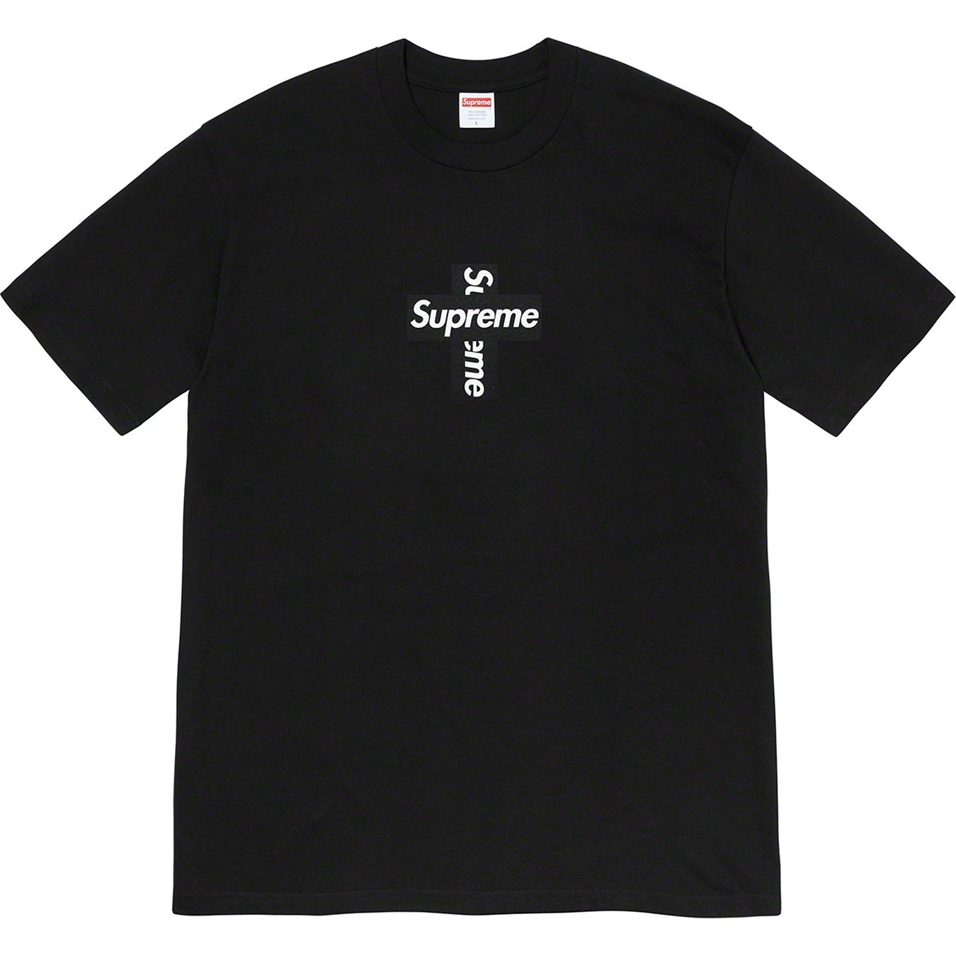 t-shirt Supreme® Newyork cross box logo tee black (fw2020 drop 17)