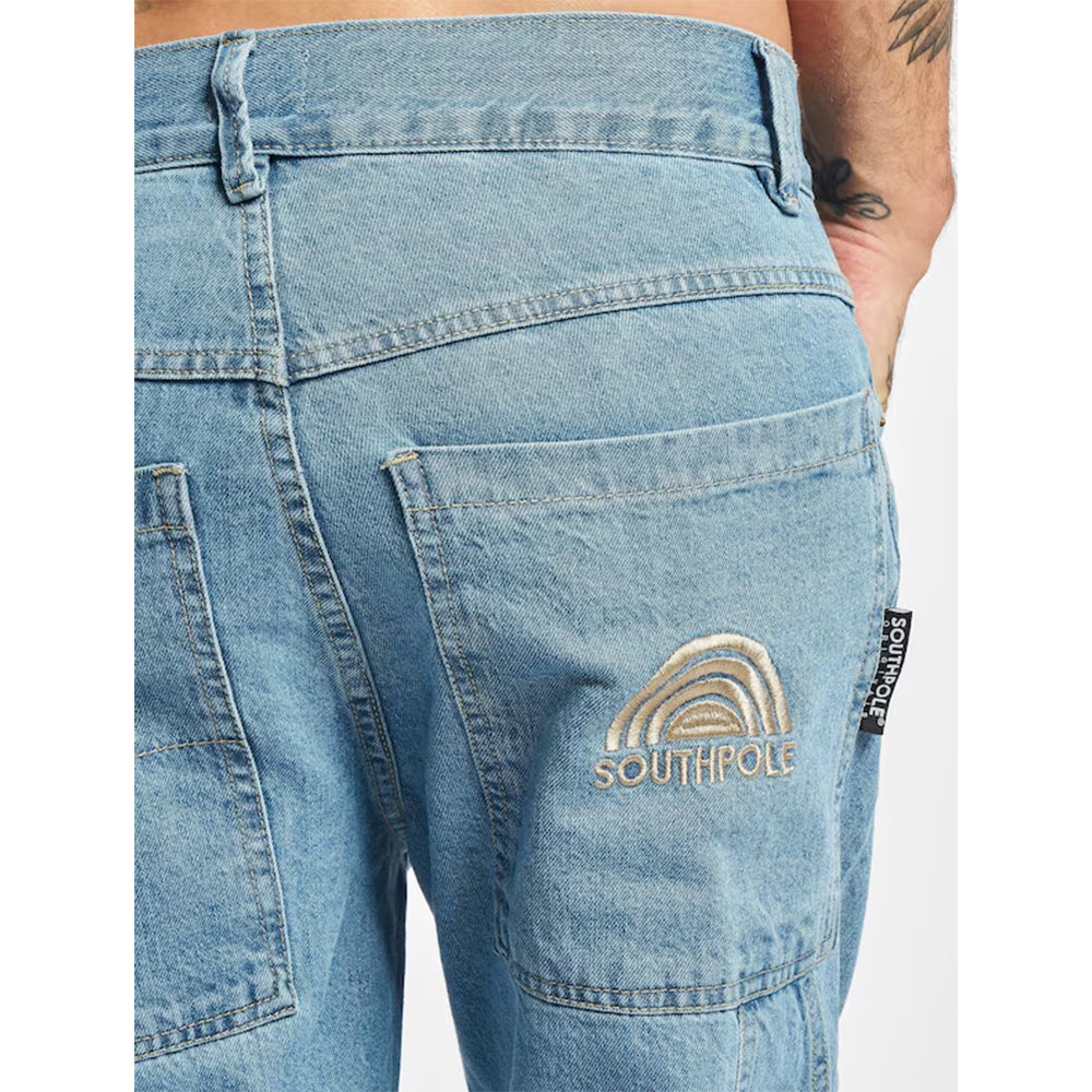 jeans baggy SOUTHPOLE Embroidery Denim clear