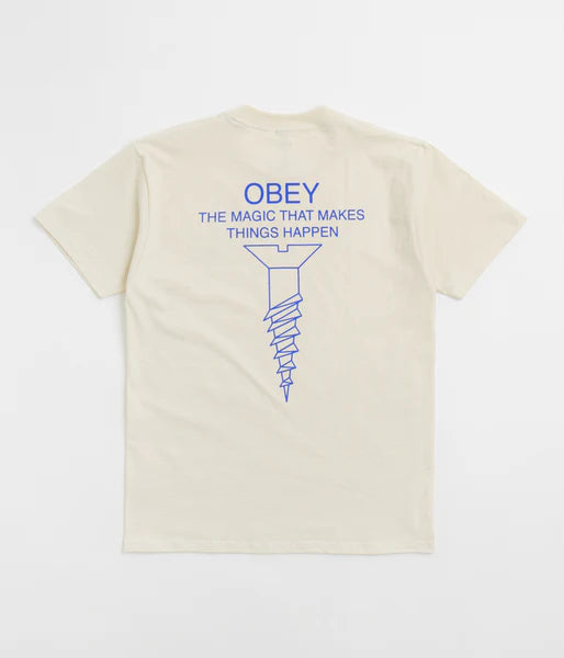 t-shirt Obey Magic tee cream