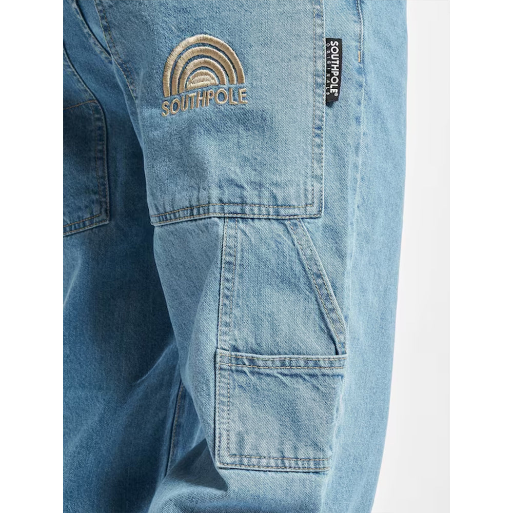 jeans baggy SOUTHPOLE Embroidery Denim clear
