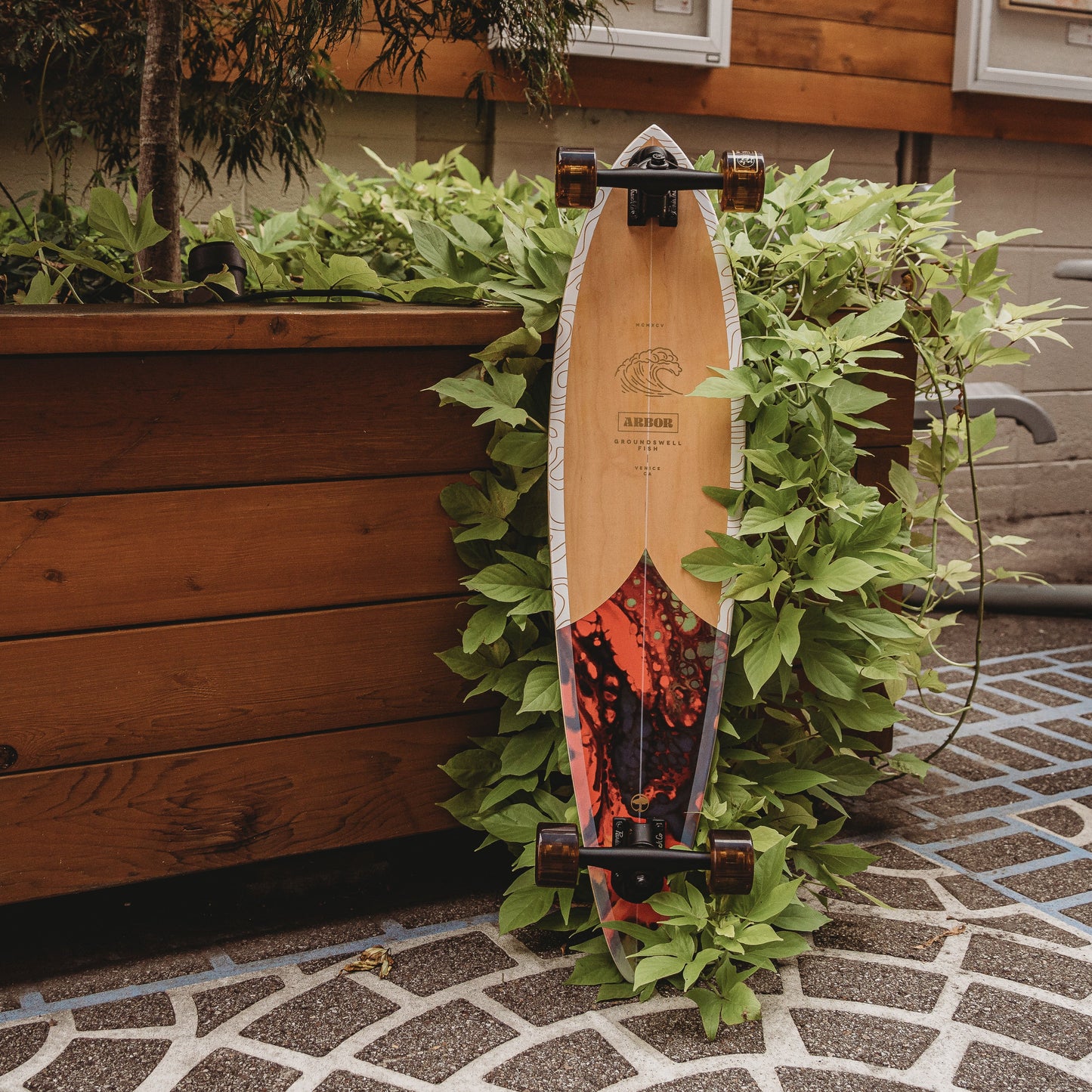 tavola skate Arbor Groundswell Fish longboard 37 NUOVO