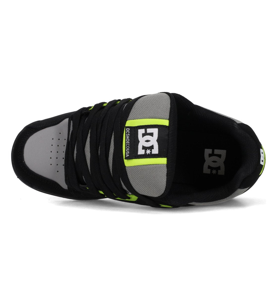 scarpe skate DC shoes stag black grey lime