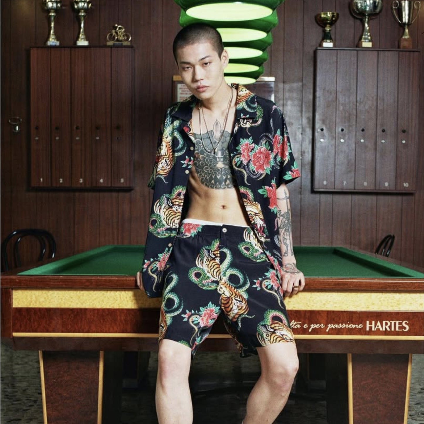 camicia m/c Doomsday tiger snake shirt