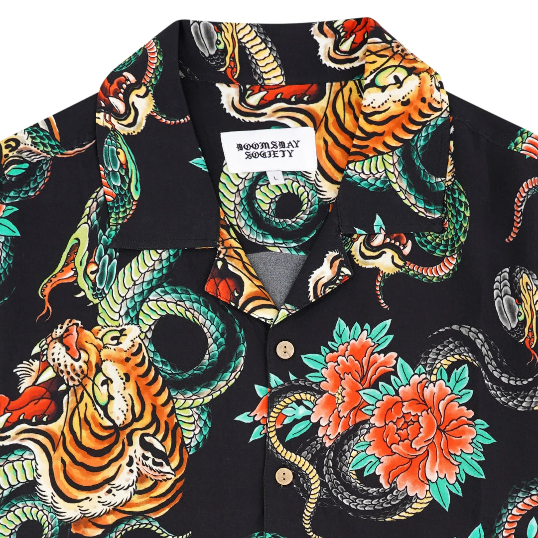 camicia m/c Doomsday tiger snake shirt