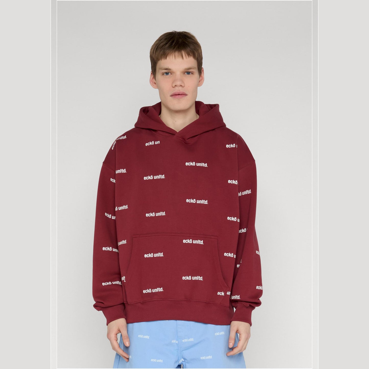 Felpa cappuccio Ecko allover hoodie red