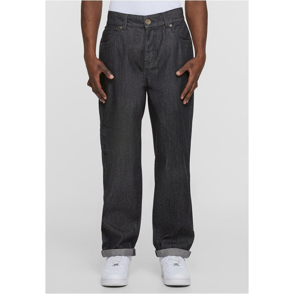 jeans baggy SOUTHPOLE Embroidery Denim raw black