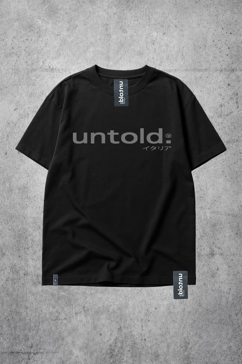 maglietta oversize Untold.® Bento reverse black teesp26-008