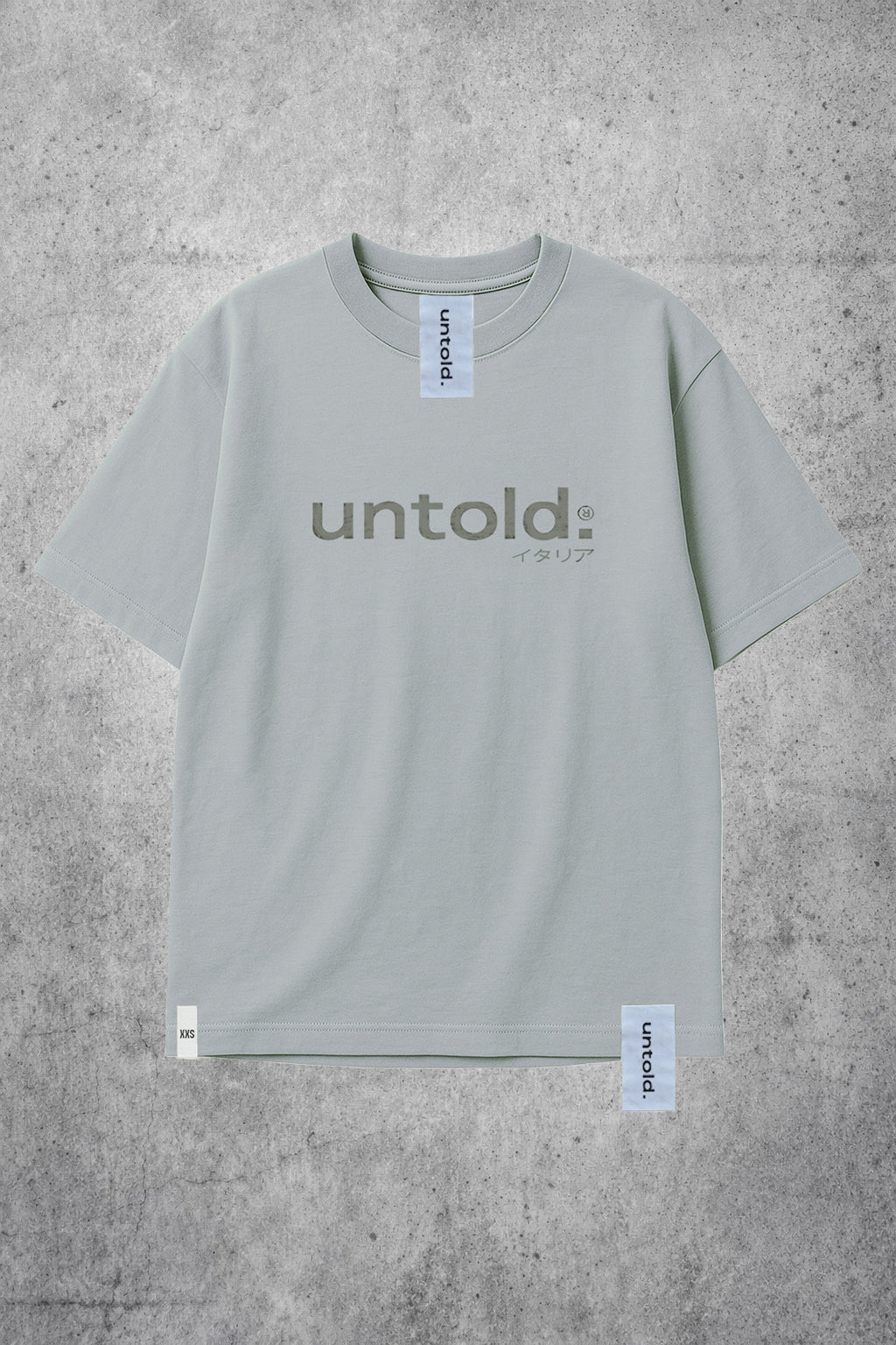 maglietta oversize Untold.® Bento tee light greysp26-007