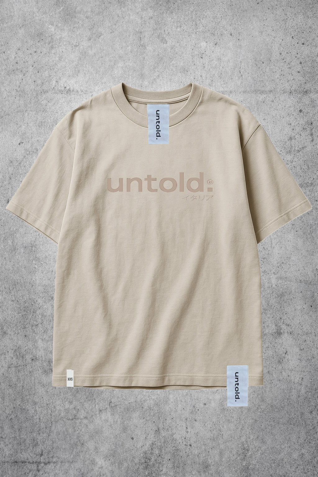 maglietta oversize Untold.® Bento tee light brownsp26-006