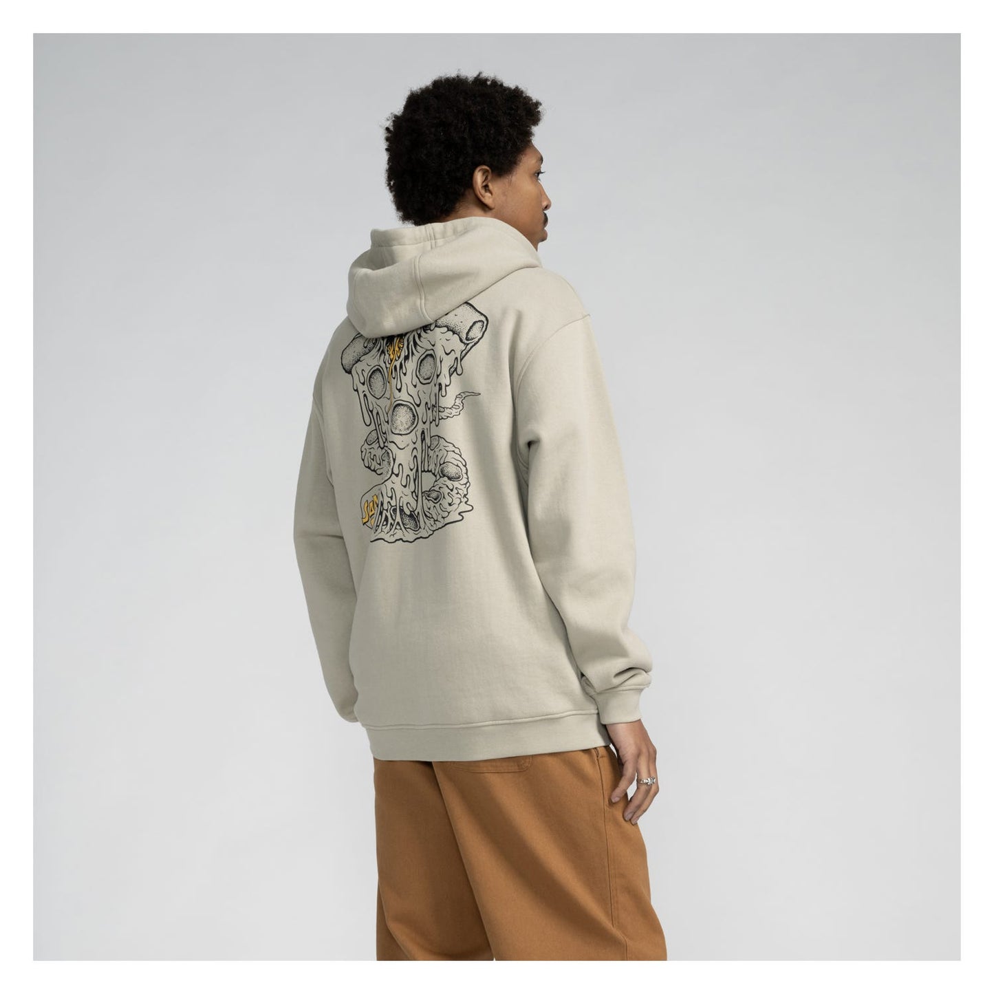 felpa cappuccio Santacruz braun Fever dream hood stone grey