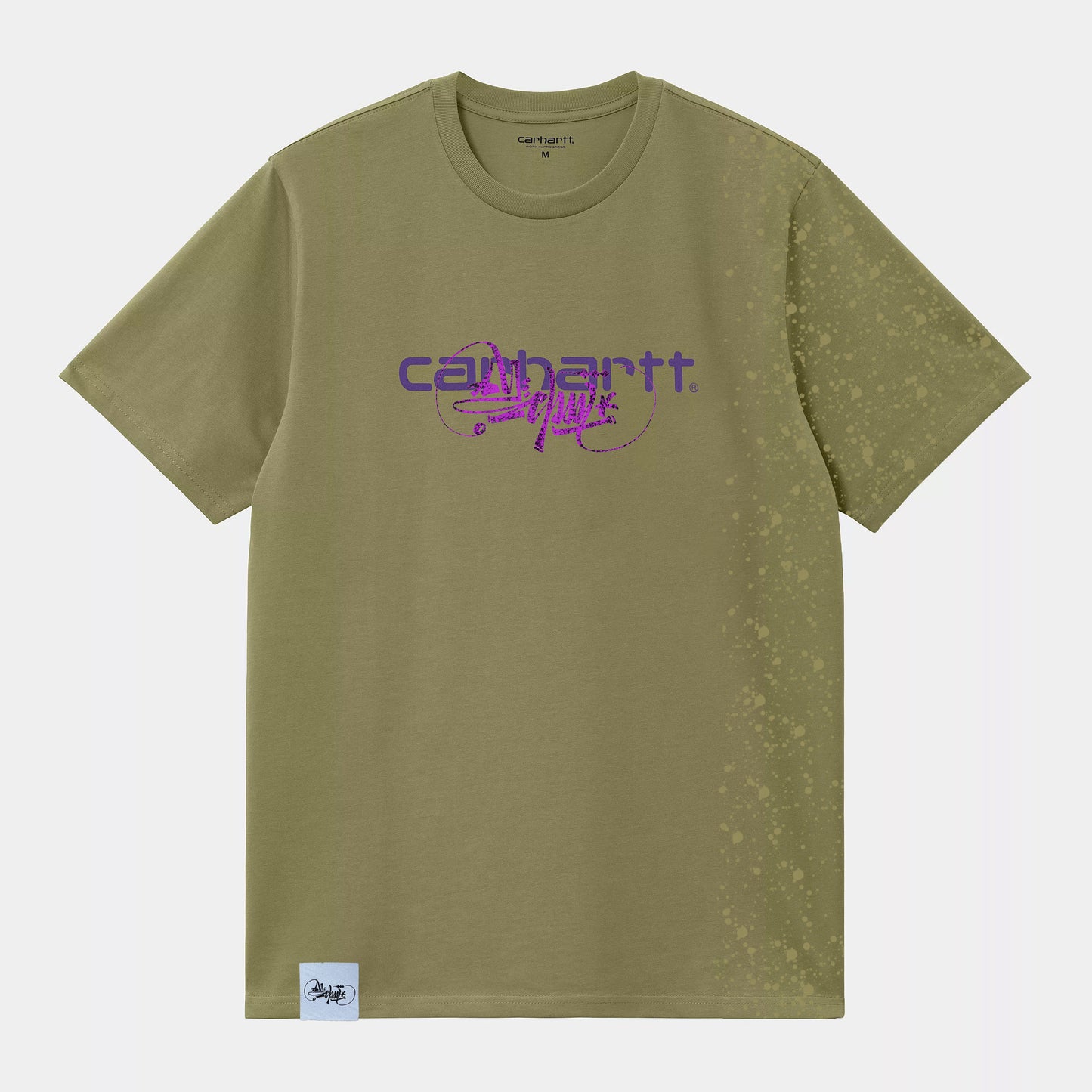 t-shirt OldschoolPesaro® elite collection x Carhartt script half tyedye