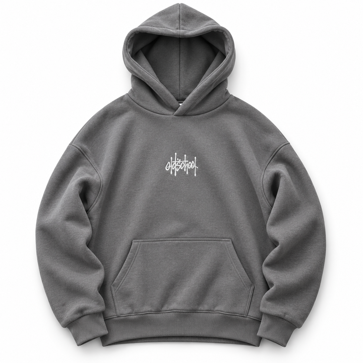 felpa cappuccio OldschoolPesaro® Thermal hoodie 2027 concrete grey