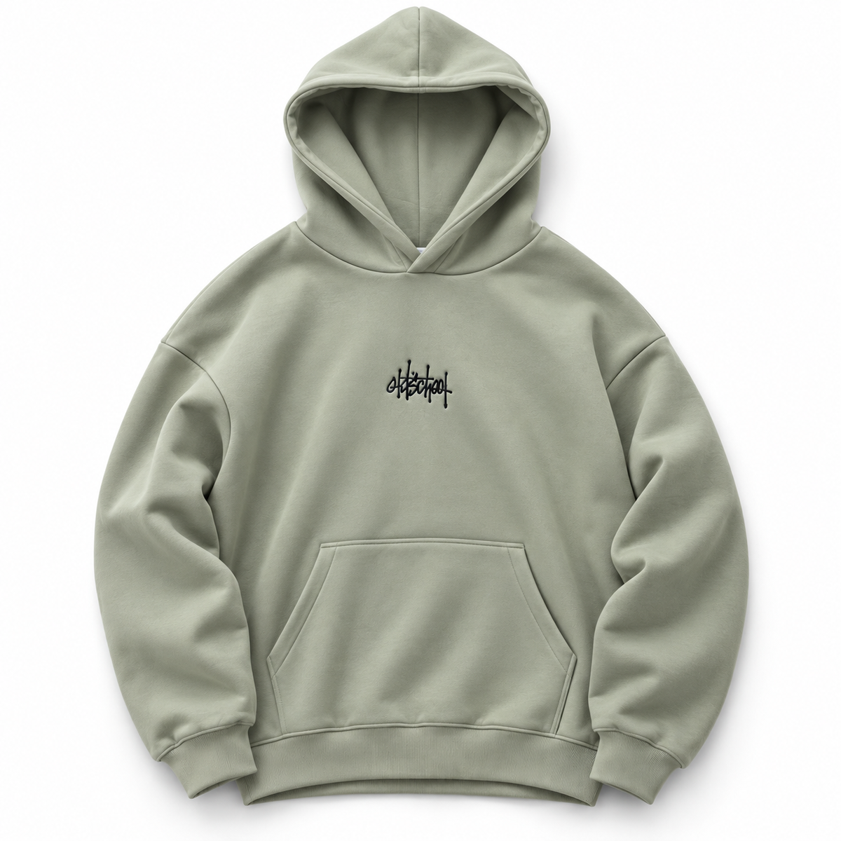 felpa cappuccio OldschoolPesaro® Thermal hoodie 2027 light salvia green