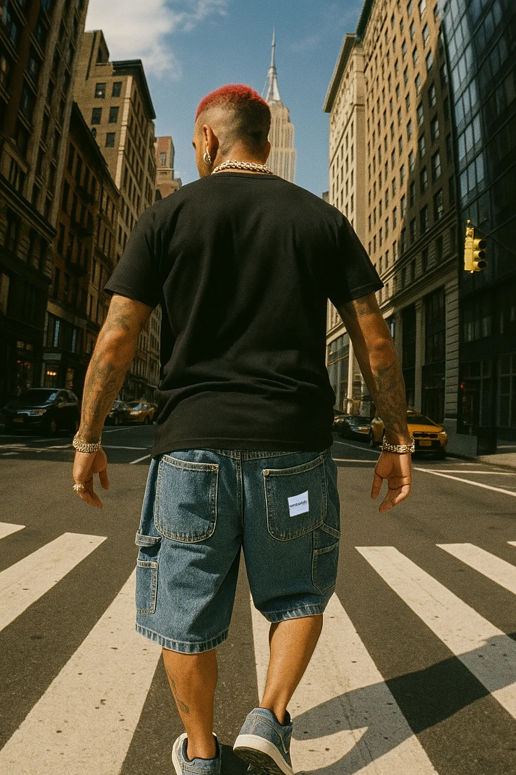 bermuda jorts Untold.® koenji baggy washed denim