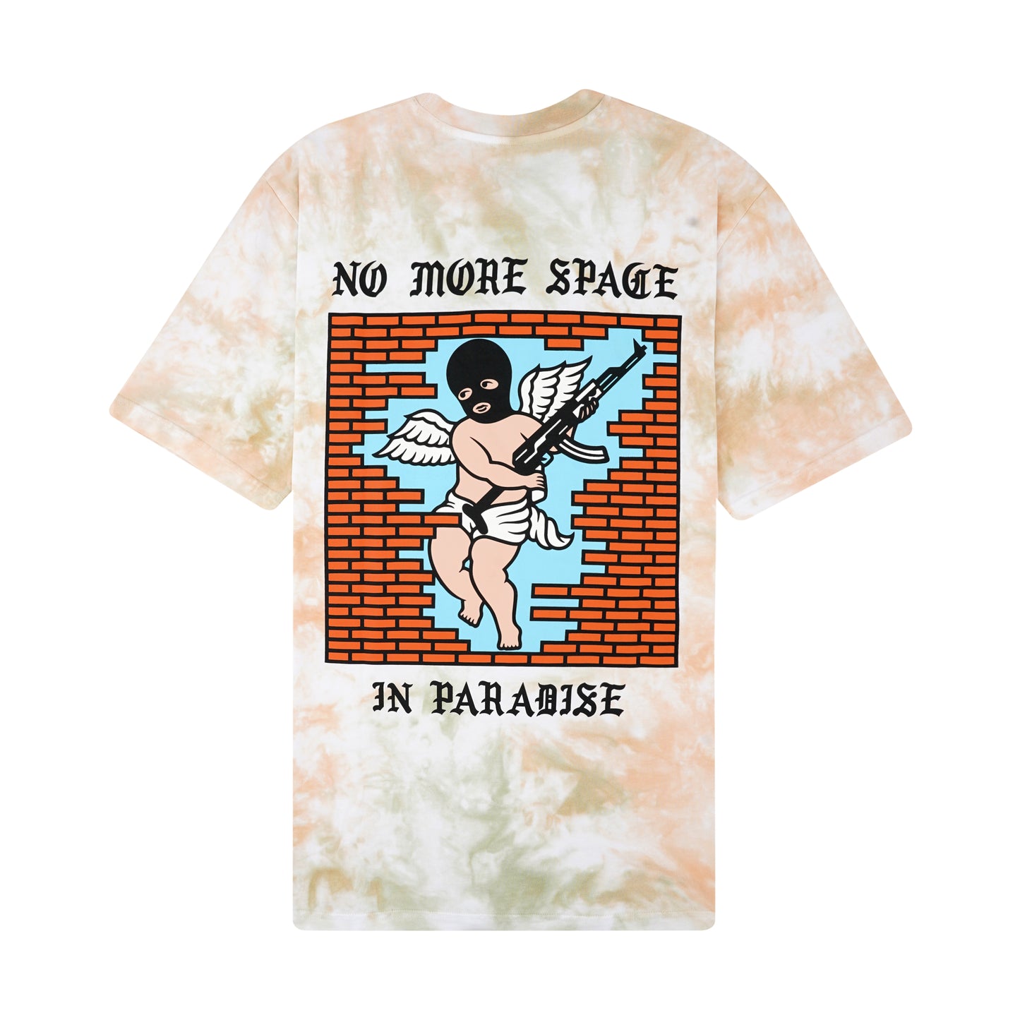 t-shirt Doomsday no more space tyedye tee orange S M L XL XXL