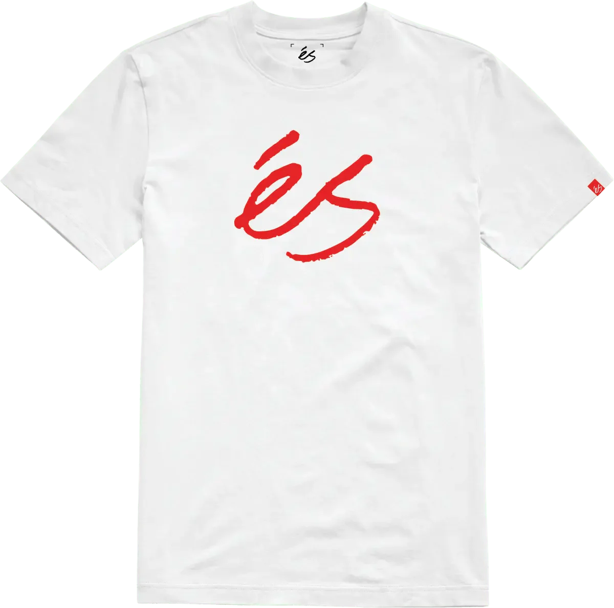 t-shirt És skateboarding script mid white