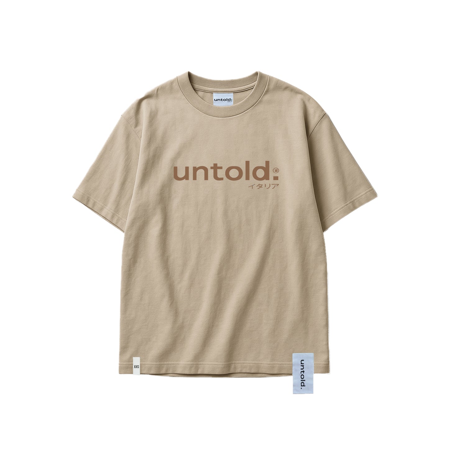 maglietta oversize Untold.® Toshima tee light brown unisex