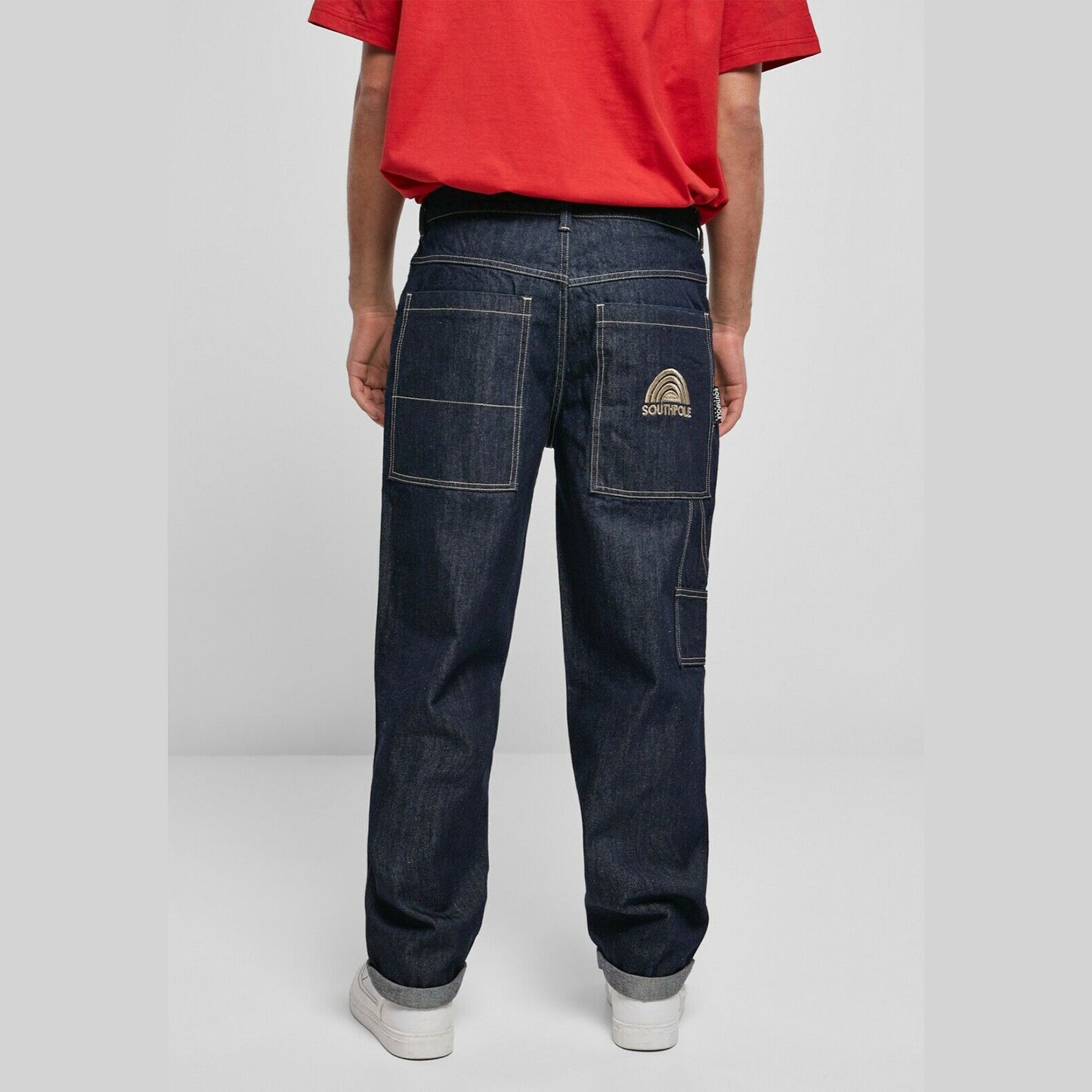 jeans baggy SOUTHPOLE Embroidery Denim raw indigo