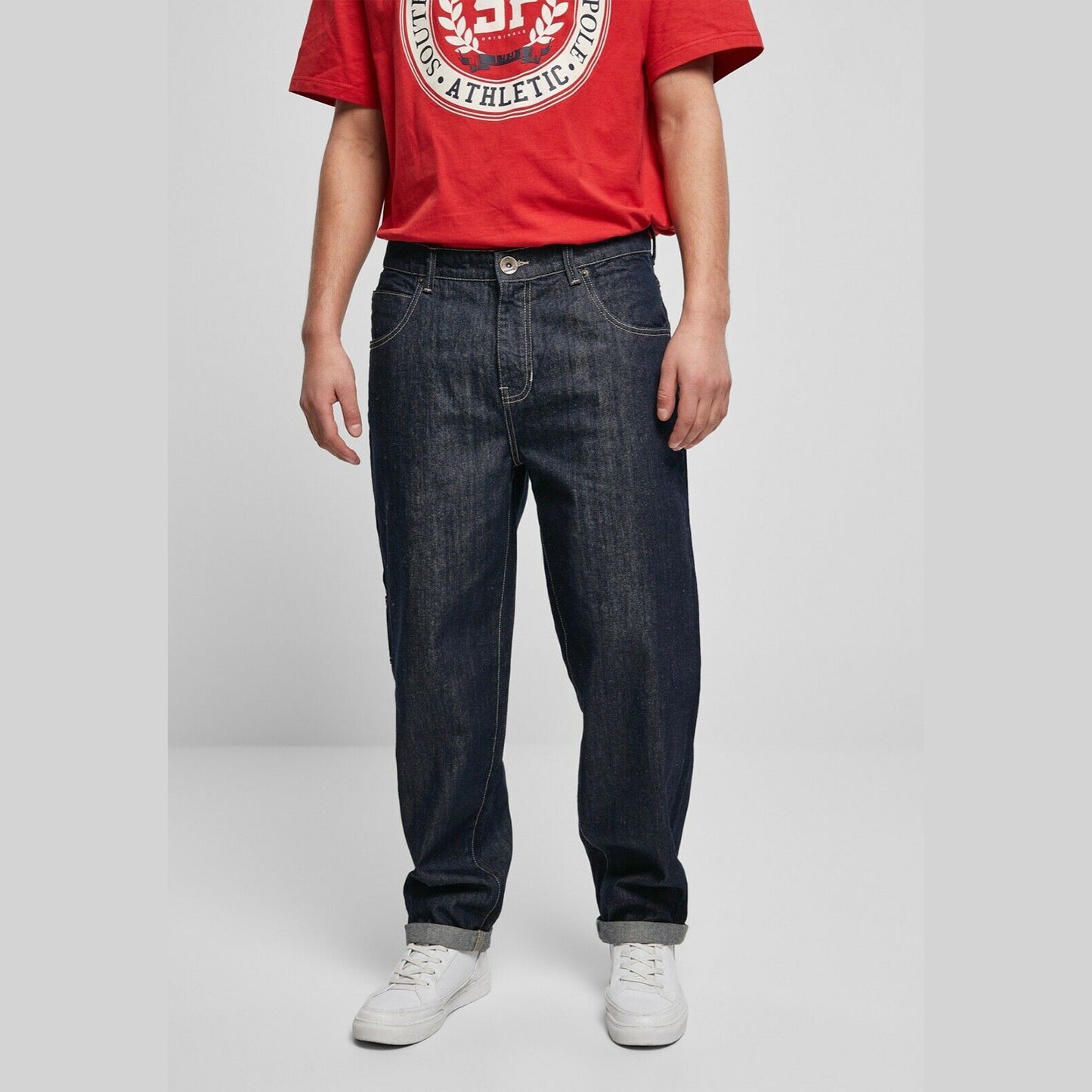 jeans baggy SOUTHPOLE Embroidery Denim raw indigo