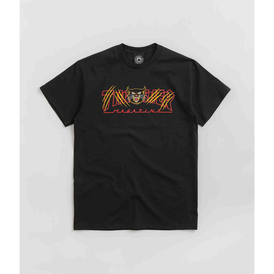 t-shirt Thrasher gato tee black
