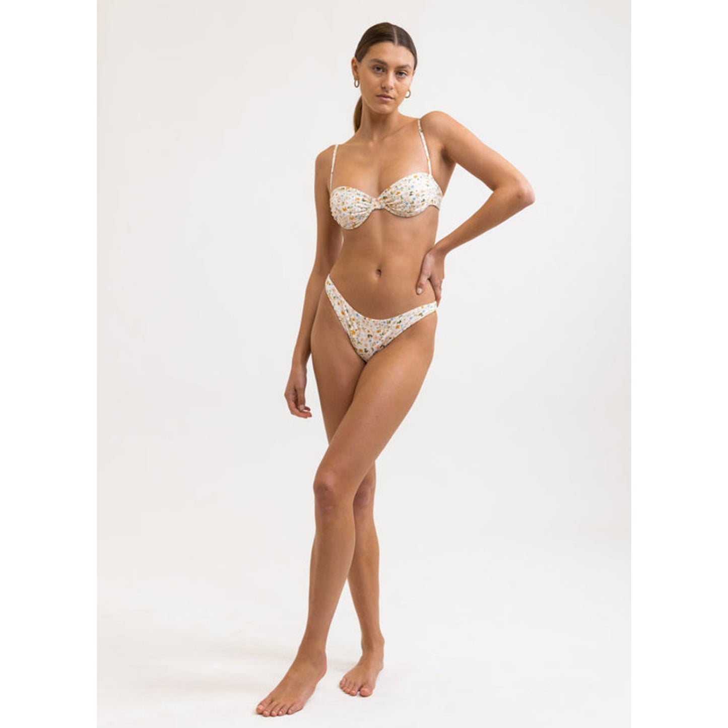 costume bikini Rhythm. lavinia gathered peach XS S M