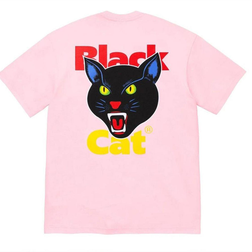 t-shirt Supreme® Newyork black cat tee light pink