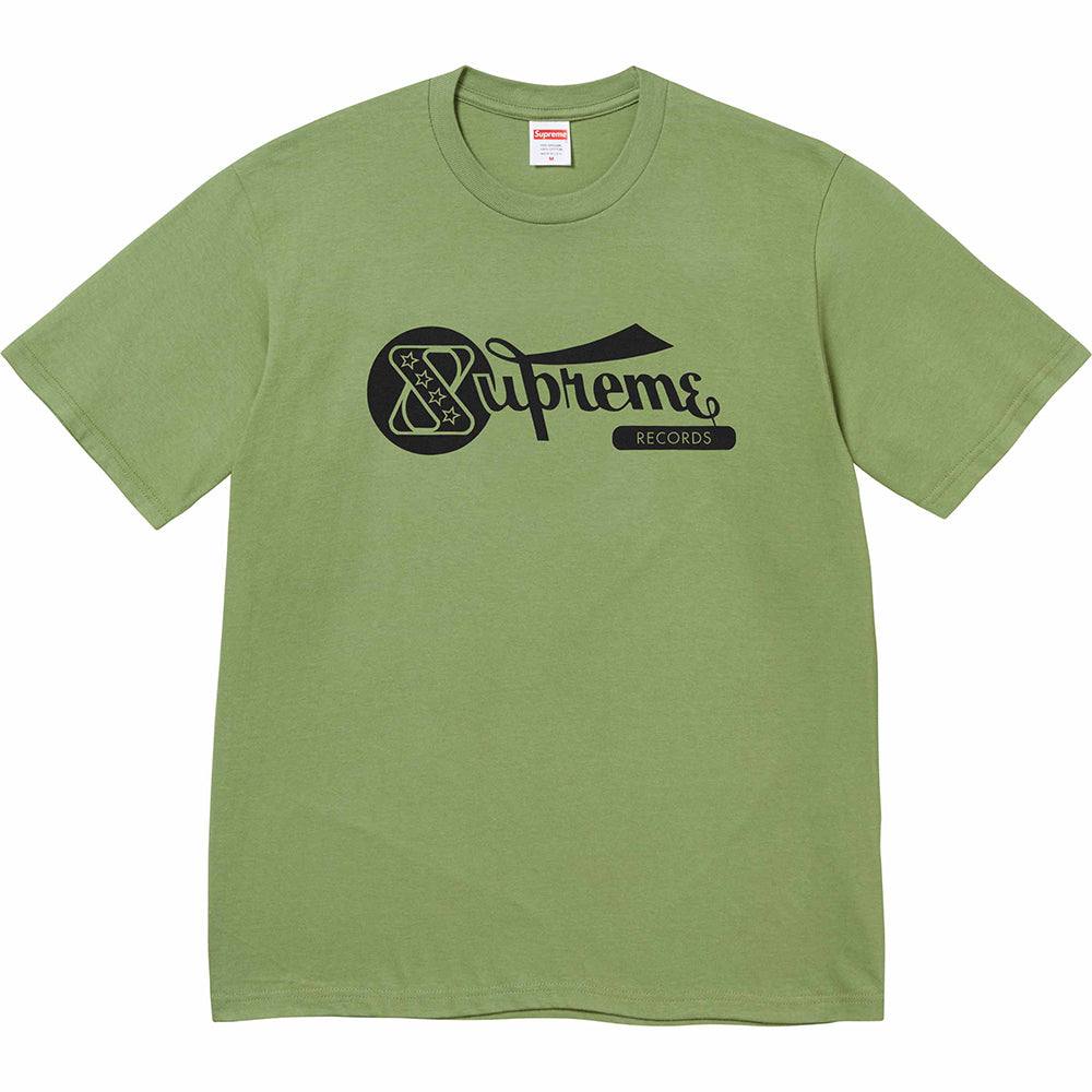 t-shirt Supreme® Newyork records tee green