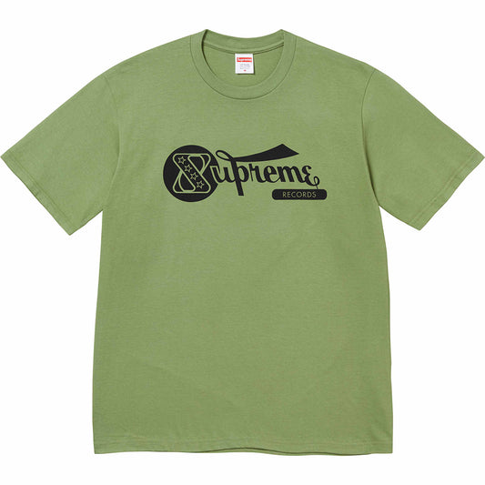 t-shirt Supreme® Newyork records tee green