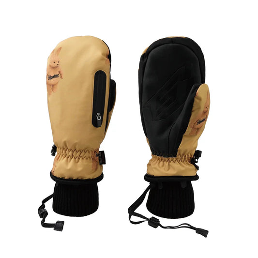 moffole snowboard Bsrabbit 3D Zipper Pocket Glove Brown 10k