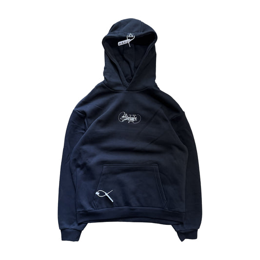 felpa cappuccio OldschoolPesaro® Thermal hoodie 2026 black Tg XL