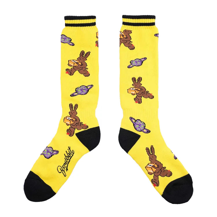 calzini snowboard Bsrabbit bear socks yellow