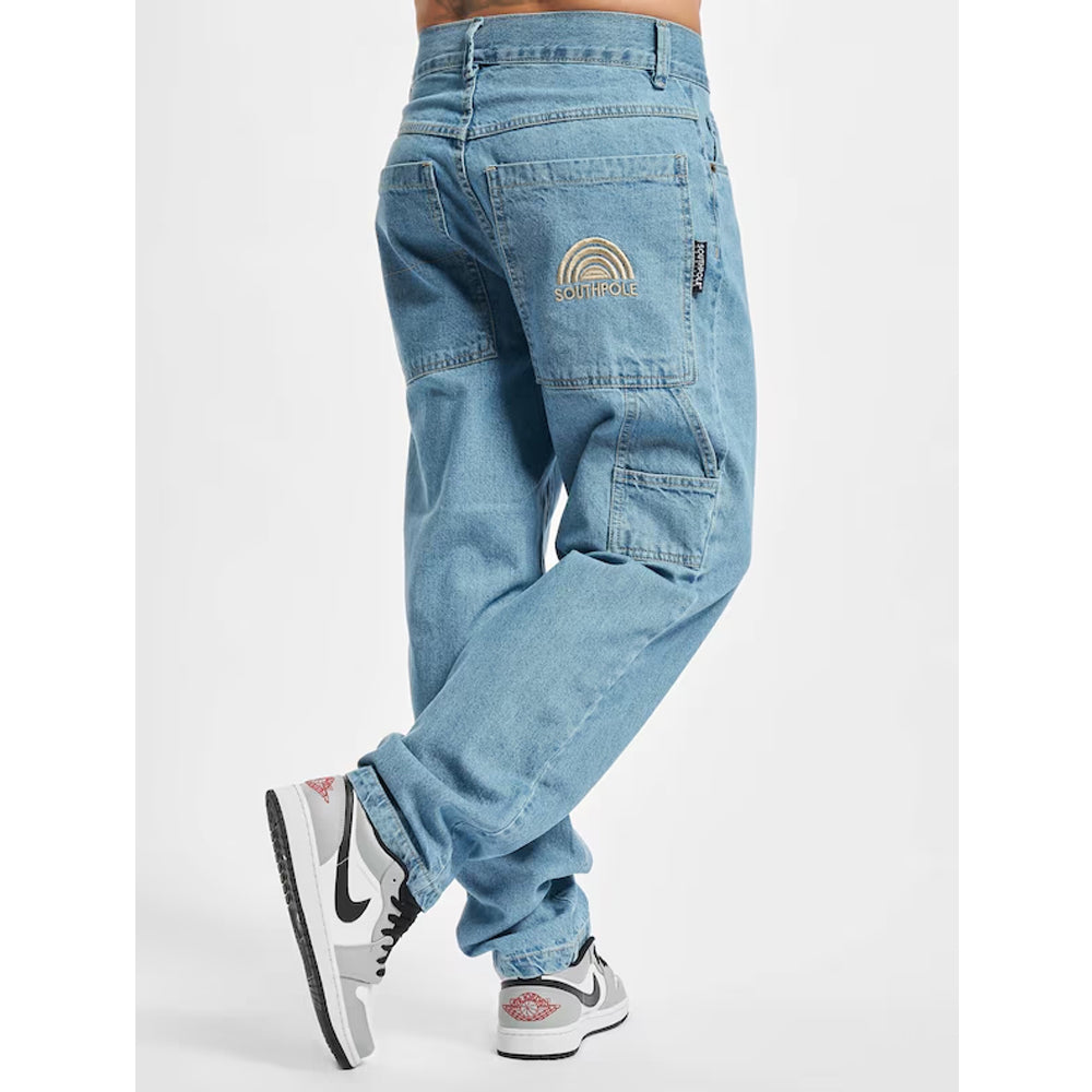 jeans baggy SOUTHPOLE Embroidery Denim clear