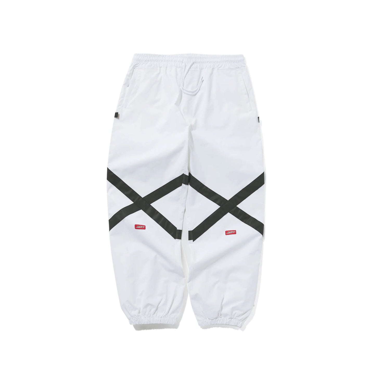 pantaloni snowboard Bsrabbit pot-x reflective baggy pants white 10k