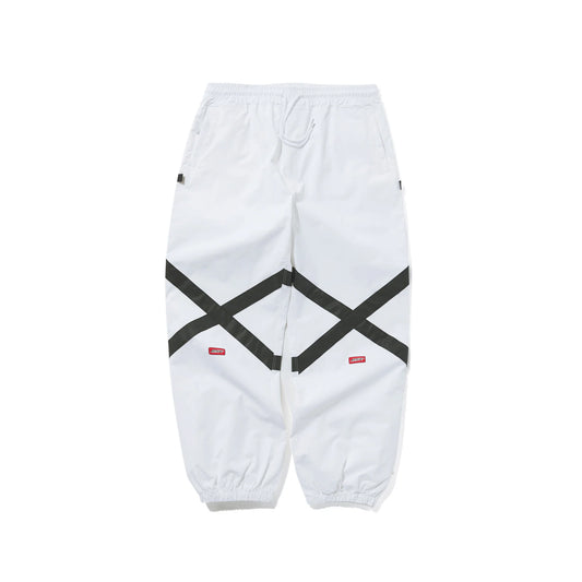 pantaloni snowboard Bsrabbit pot-x reflective baggy pants white 10k