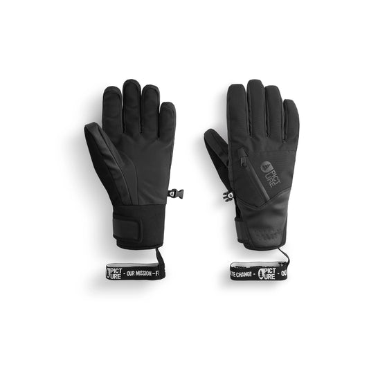 guanti snowboard donna Picture woman kakisa gloves black