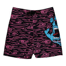 costume boardshorts Santacruz screaming hand neon