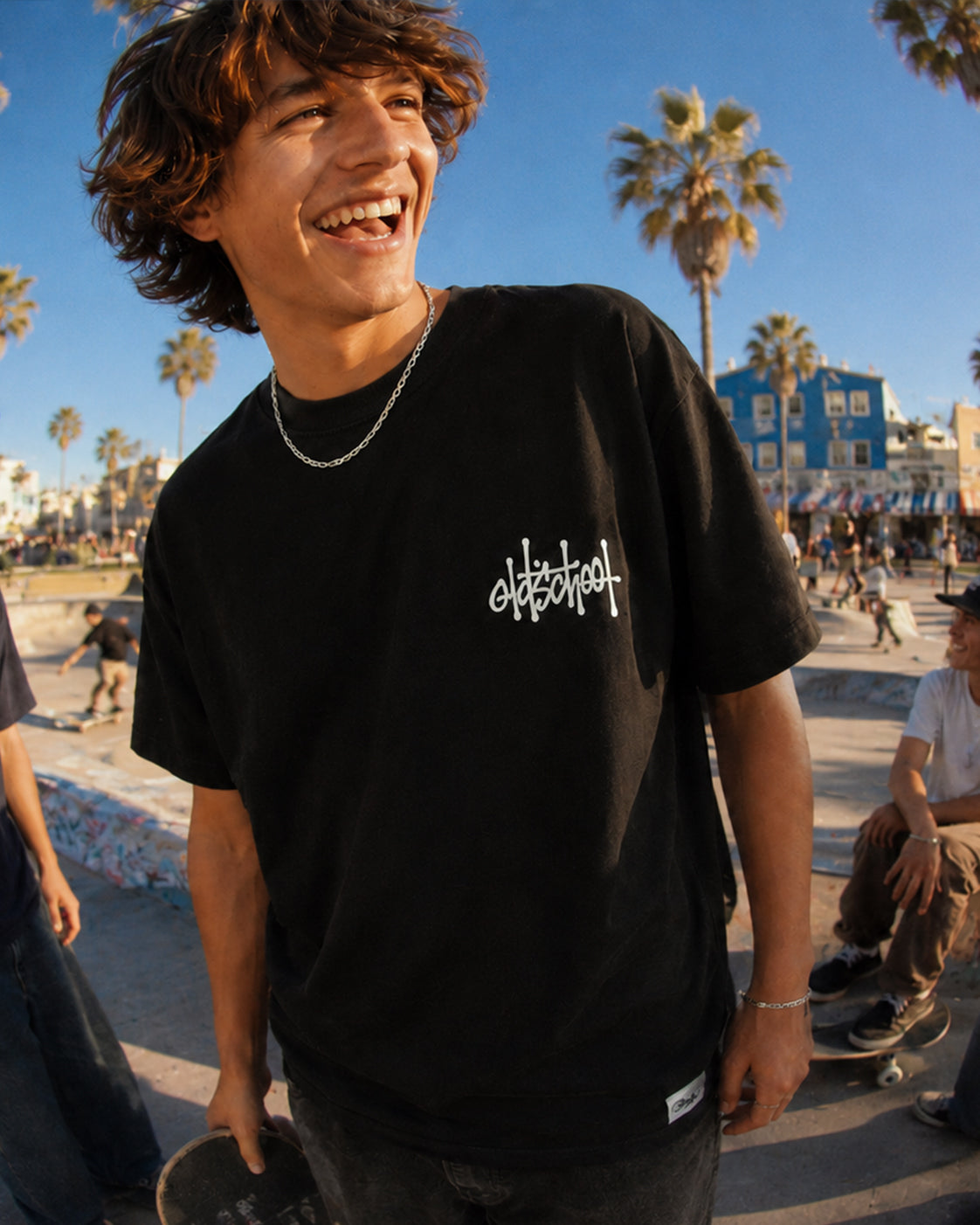 maglietta oversize OldschoolPesaro® new tag oversize tee black