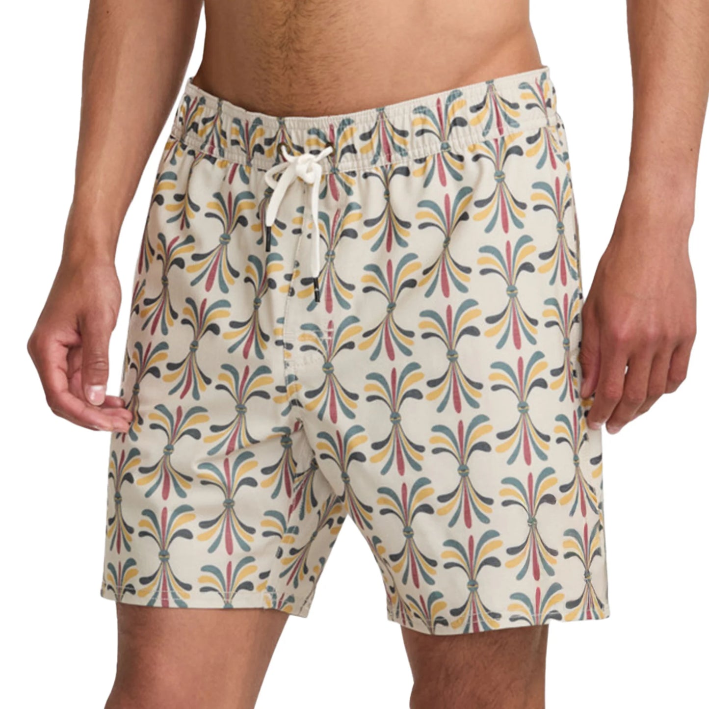 bermuda Rvca la eye floral elastic shorts