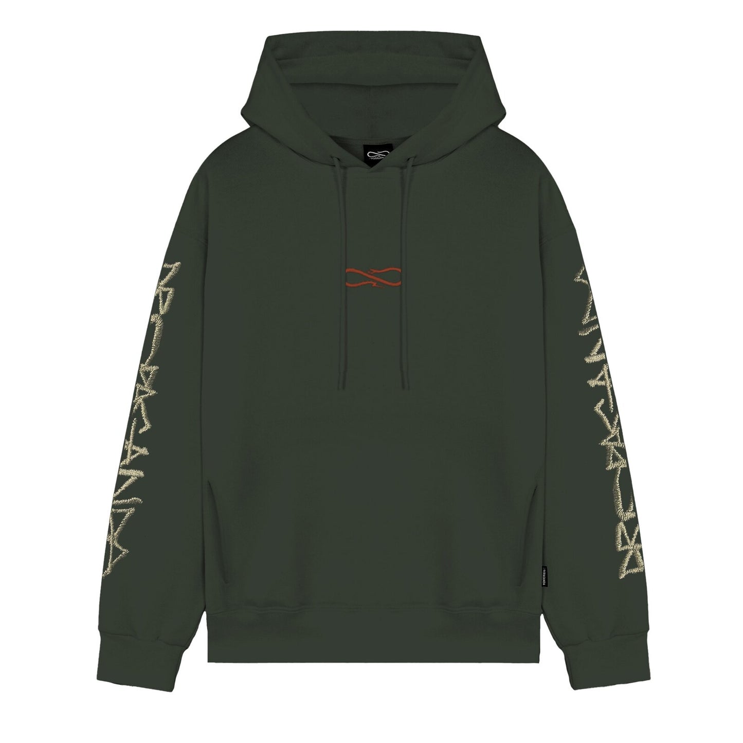 felpa cappuccio PROPAGANDA script embroidery brown