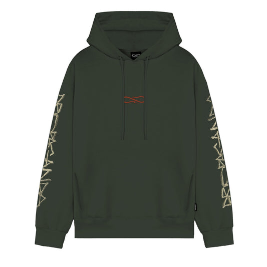 felpa cappuccio PROPAGANDA script embroidery brown