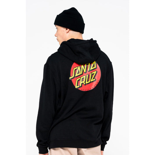 felpa cappuccio Santacruz classic dot chest hood black